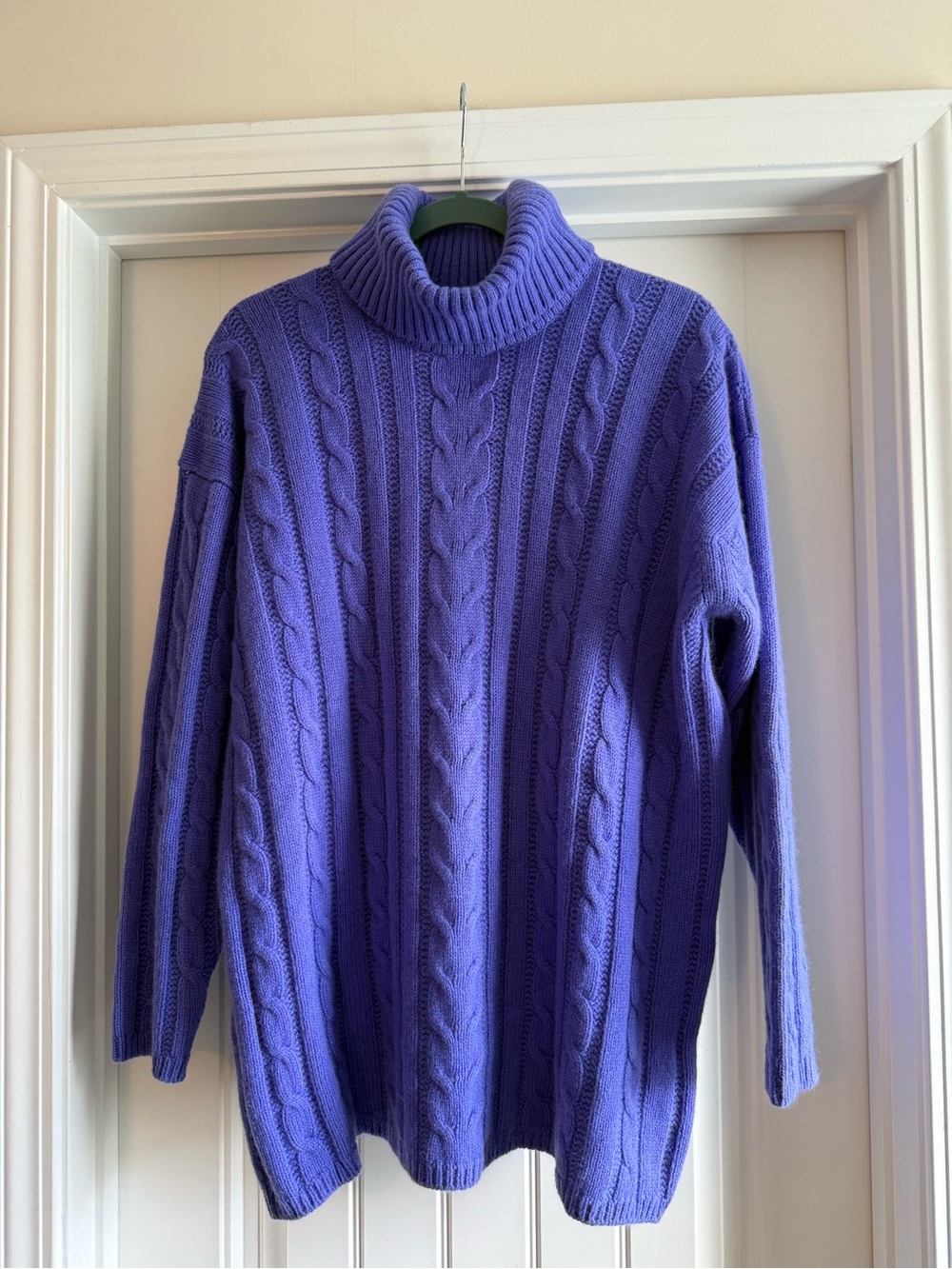 Jaeger periwinkle wool/angora tunic sweater, size L